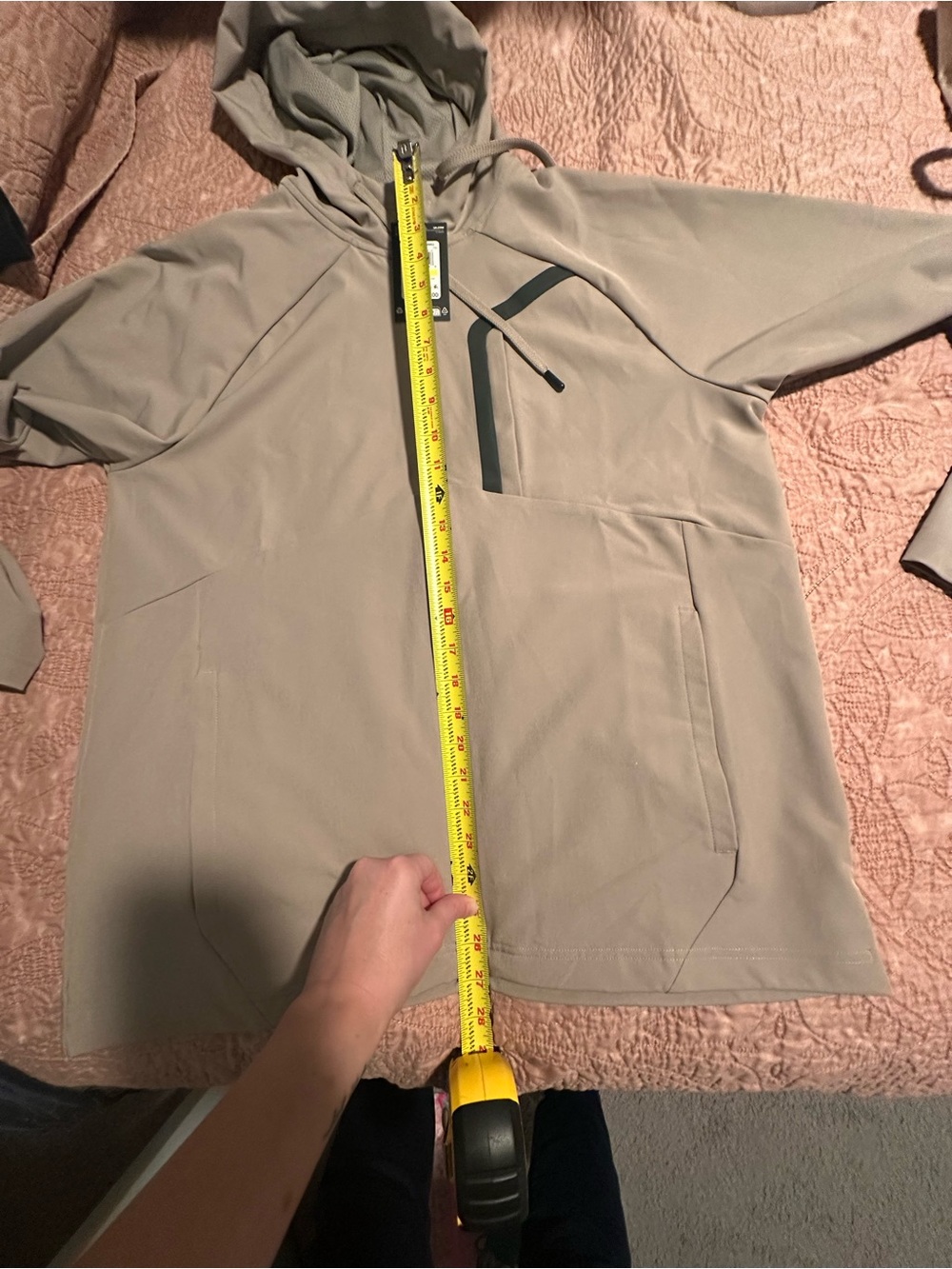 Under Armour Men's Hooded Softshell Jacket - Taupe with Black Accents - Picture 9 of 10